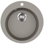 Evido Tondo kerek gránit mosogató, 505 mm, platina (442067) - novatop