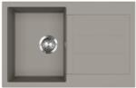 Evido CUBO 45 S gránit mosogató, 780 x 500 mm, platina (442061) - novatop