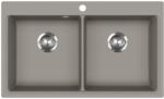Evido Quadro 9 gránit mosogató, 860 x 510 mm, platina (442064) - novatop