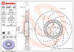 BREMBO Disc Frana 09. D481.43 Audi A6 C8/A7 (09.D481.43)