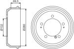 Bosch Tambur Frana Puntea Spate 0986477169 Opel Movano A Renault Master Ii