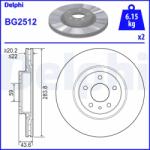 DELPHI Disc Frana Bg2512 Alfa Romeo 147/156/164/Gt/Gtv/Spider Fiat Croma/Doblo/Fiorino