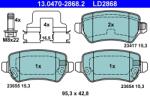 ATE Set Placute Frana, Frana Disc 13.0470-2868.2 Chevrolet Astra/Viva/Zafira (13.0470-2868.2)