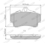 FERODO Set Placute Frana, Frana Disc Fdb1308 Porsche 911/Boxster/Cayman