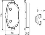 Bosch Set Placute Frana, Frana Disc 0986424792 Lancia Ypsilon