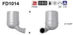 AS Filtru Funingine/Particule, Sist. De Esapament Fd1014 Citroën Berlingo/C2/C3 I/C4