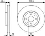 Bosch Disc Frana 0986479S01 Abarth 500 / 595 / 695/500C / 595C / 695C Alfa Romeo 155