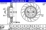 ATE Disc Frana 24.0124-0234.2 Bmw 5/6