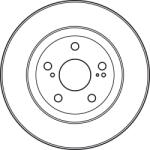 TRW Disc Frana Df4828S Lexus Es Toyota Aurion/Auris/Blade/Camry/Mark X Zio I/Mirai (DF4828S)