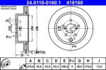 ATE Disc Frana 24.0118-0160.1 Subaru Forester (24.0118-0160.1)