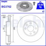 DELPHI Disc Frana Bg3762 Dacia Logan/Logan Pick-Up Nissan Bluebird Sylphy Ii/Micra Iii