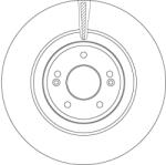 TRW Disc Frana Df6572 Genesis G70/G70 Shooting Brake Kia Stinger (DF6572)