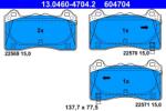 ATE Set Placute Frana, Frana Disc 13.0460-4704.2 Ford Focus Iii