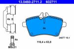 ATE Set Placute Frana, Frana Disc 13.0460-2711.2 Mercedes-Benz A-Class/B-Class