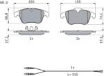 Bosch Set Placute Frana, Frana Disc 0986494371 Citroën C5 Iii Peugeot 407/508/508 I (0986494371)