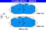 ATE Set Placute Frana, Frana Disc 13.0460-5678.2 Audi A4 B9/A5/A6 C8/A7/A8 D5/E-Tron
