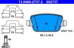 ATE Set Placute Frana, Frana Disc 13.0460-2737.2 Land Rover Freelander 2 Volvo S80 Ii