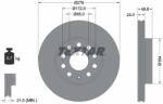 TEXTAR Disc Frana 92271905 Audi A3 Seat Leon Skoda Octavia Iii Vw Golf Alltrack Vii