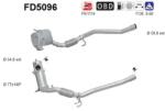 AS Filtru Funingine/Particule, Sist. De Esapament Fd5096 Audi A3 Seat Altea/Leon (FD5096)