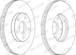 FERODO Disc Frana Ddf1172C Ford Tourneo Connect/Transit Connect/Transit Connect V408 (DDF1172C)