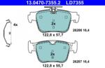 ATE Set Placute Frana, Frana Disc 13.0470-7355.2 Audi A3/A3 Allstreet Cupra Formentor