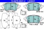 ATE Set Placute Frana, Frana Disc 13.0470-5531.2 Toyota C-Hr/Corolla