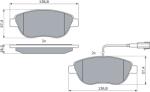 Bosch Set Placute Frana, Frana Disc 0986494464 Abarth 500 / 595 / 695 Fiat Doblo/Linea