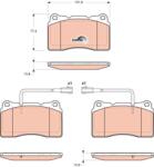 TRW Set Placute Frana, Frana Disc Gdb1648 Alfa Romeo 159/Brera/Giulietta/Spider (GDB1648)