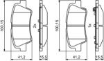 Bosch Set Placute Frana, Frana Disc 0986494768 Hyundai Kona/Sonata Vi/Sonata Vii/I30