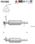 AS Filtru Funingine/Particule, Sist. De Esapament Fd1092 Land Rover Freelander 2