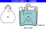 ATE Set Placute Frana, Frana Disc 13.0470-4065.2 Mercedes-Benz C-Class/Clc-Class/Clk