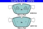 ATE Set Placute Frana, Frana Disc 13.0470-7272.2 Volvo Xc60 I/Xc90 I (13.0470-7272.2)