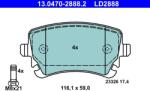 ATE Set Placute Frana, Frana Disc 13.0470-2888.2 Audi A6 C6 (13.0470-2888.2)