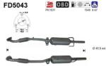 AS Filtru Funingine/Particule, Sist. De Esapament Fd5043 Opel Astra H/Corsa D (FD5043)