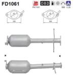 AS Filtru Funingine/Particule, Sist. De Esapament Fd1061 Ford Tourneo Connect