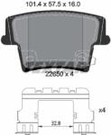 TEXTAR Set Placute Frana, Frana Disc 2265001 Chrysler 300C Dodge Charger