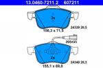 ATE Set Placute Frana, Frana Disc 13.0460-7211.2 Alfa Romeo 159/Spider