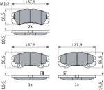 Bosch Set Placute Frana, Frana Disc 0986424760 Opel Frontera B Vauxhall Frontera Mk Ii