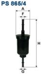 FILTRON Filtru Combustibil Ps865/4 Ford Fiesta V/Fusion Mazda 2