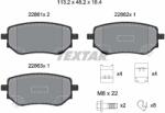 TEXTAR Set Placute Frana, Frana Disc 2286101 Mercedes-Benz X-Class Nissan Navara Np300 (2286101)