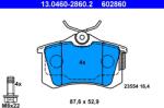 ATE Set Placute Frana, Frana Disc 13.0460-2860.2 Audi A4 B6/A4 B7 Vw Golf/Golf Iv