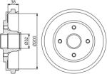 Bosch Tambur Frana Puntea Spate 0986477229 Opel Agila Suzuki Wagon R/Wagon R+