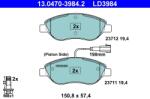 ATE Set Placute Frana, Frana Disc 13.0470-3984.2 Alfa Romeo 147/156/Mito Fiat Stilo