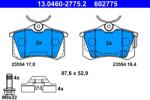 ATE Set Placute Frana, Frana Disc 13.0460-2775.2 Citroën C4 Ii/Ds4
