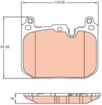 TRW Set Placute Frana, Frana Disc Gdb2137 Bmw 1/2 Gran/X1 Mini Mini/Mini Clubman (GDB2137)