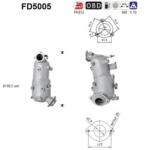 AS Filtru Funingine/Particule, Sist. De Esapament Fd5005 Toyota Auris/Avensis (FD5005)