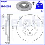 DELPHI Disc Frana Bg4004 Fiat Grande Punto/Punto/Punto Evo Opel Adam/Corsa C/Corsa D