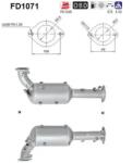 AS Filtru Funingine/Particule, Sist. De Esapament Fd1071 Nissan Navara Np300 (FD1071)