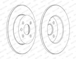 FERODO Disc Frana Ddf1313C Opel Astra H Twintop/Combo/Corsa C/Meriva A (DDF1313C)