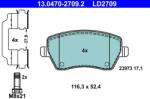 ATE Set Placute Frana, Frana Disc 13.0470-2709.2 Dacia Dokker/Dokker Pick-Up/Duster